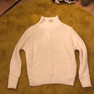 White Gap sweater
